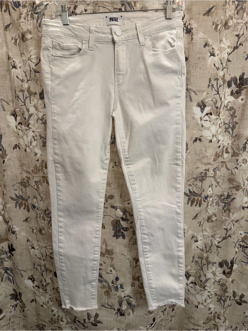 PAIGE Cream White Women's Skinny Jeans